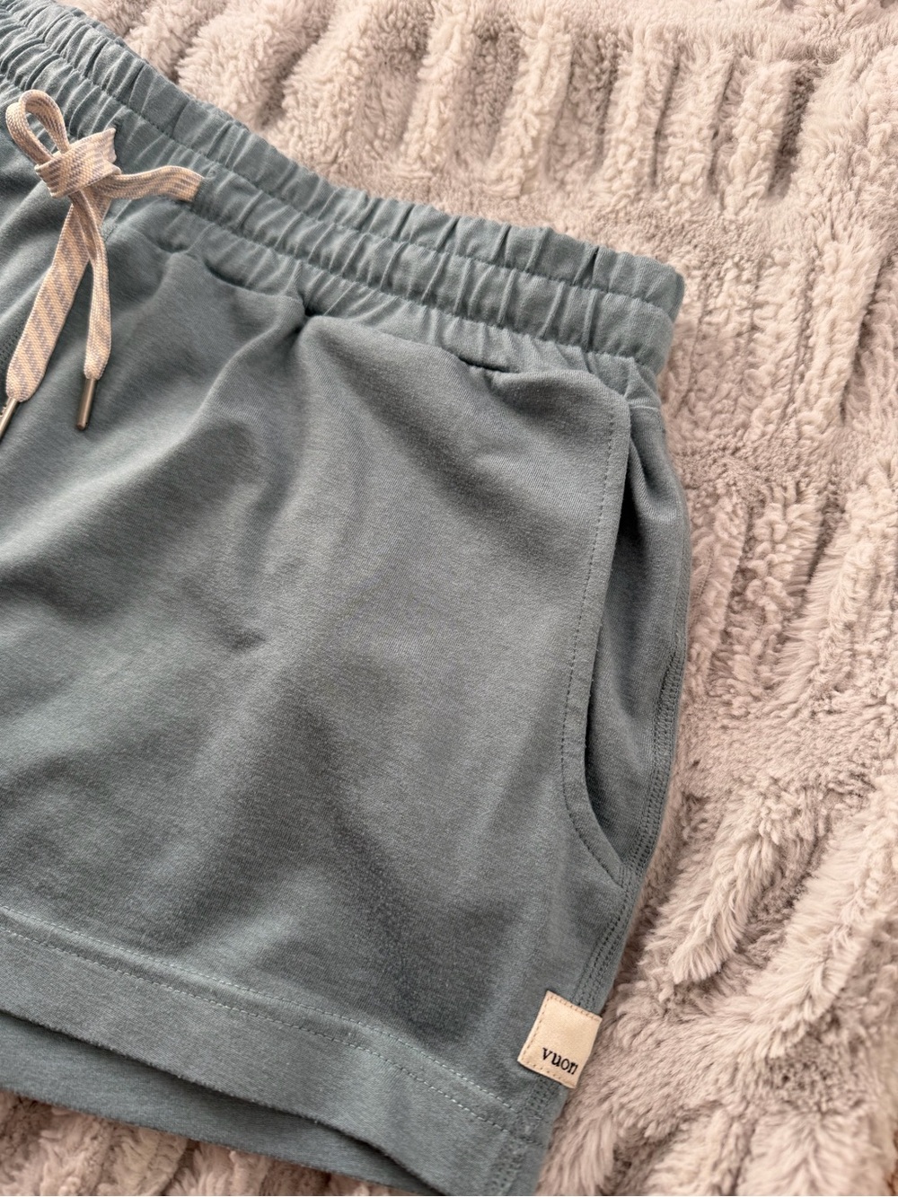Vuori Teal Green Elastic-Waist Shorts - Picture 5 of 9